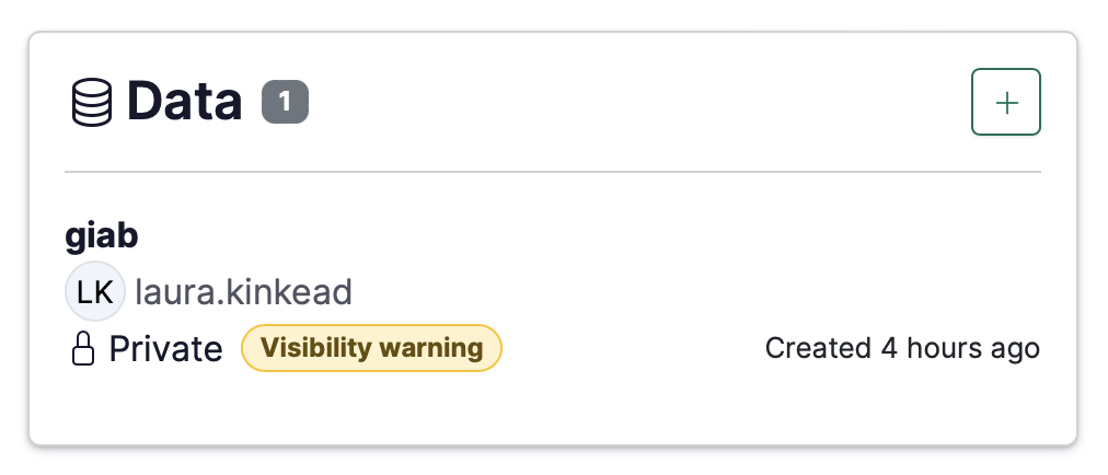 A data connector with a visibility warning